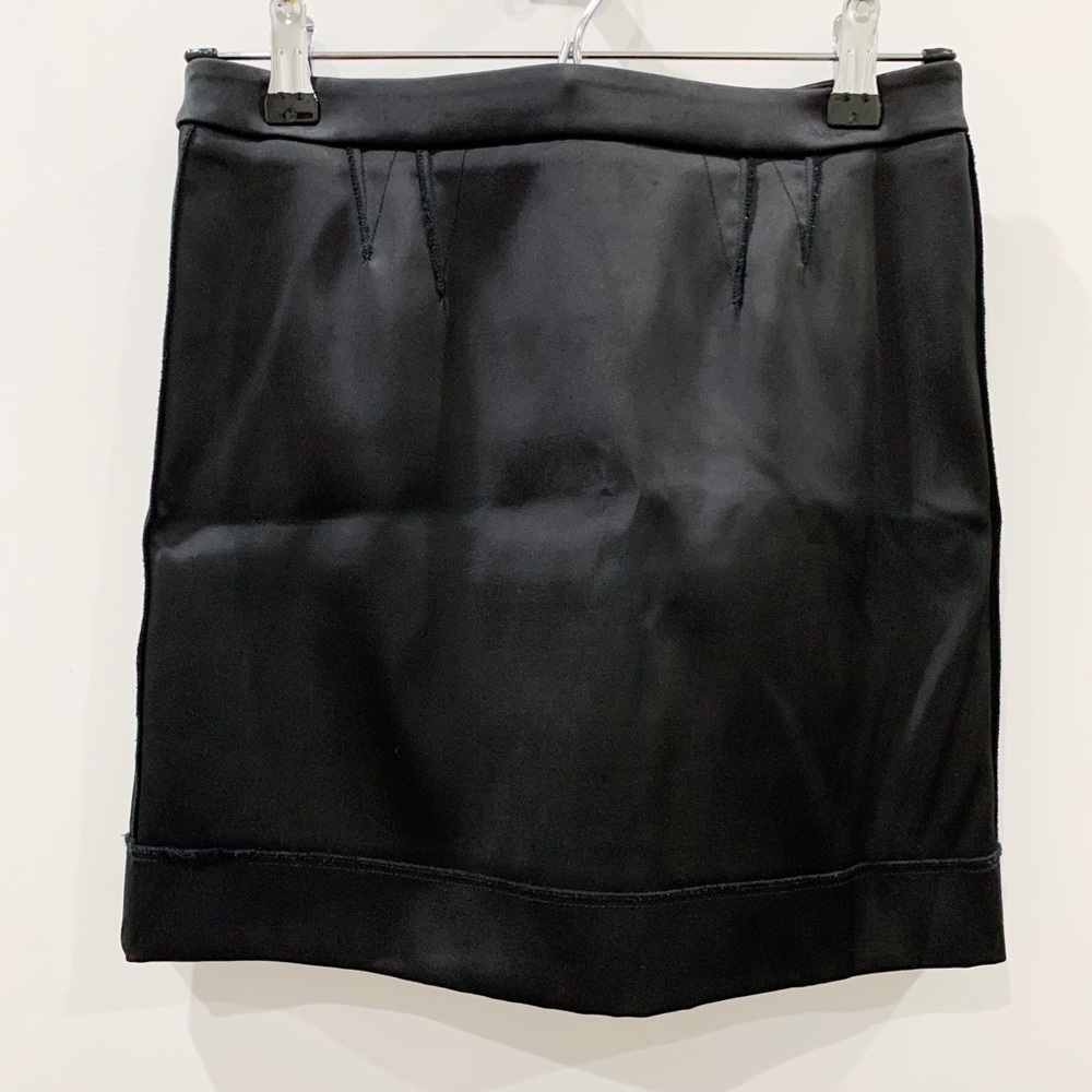 Juicy Couture black satin mini skirt